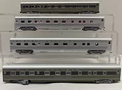 Kato N Scale 106-1401 Santa Fe Smoothside Passenger Car (Set E) 4 Pullmans LN • $185