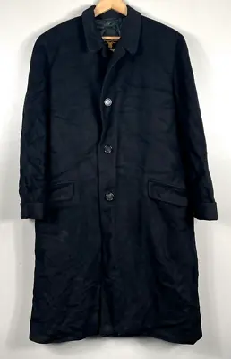 VTG: 1984 Hughes Hatcher Suffrin 100% Pure Cashmere Coat Mens Black See Pics • $110.78