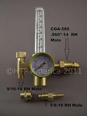 HTP Argon CO2 Mig Tig Flow Meter Regulator Welding Weld Flowmeter • $39.95