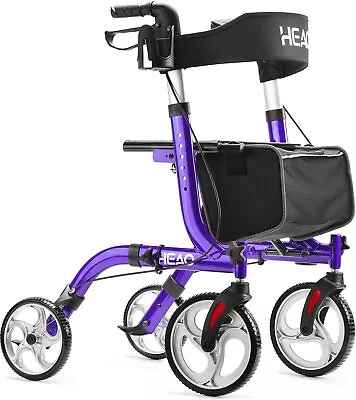 HEAO Rollator Walker For Seniors 10  Wheels Padded Backrest Mobility Walking Aid • $169.99