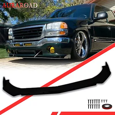 For 01-23 GMC Sierra 1500 Pickup Front Bumper Lip Splitter Body Kit Matte Black • $71.99