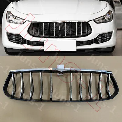 ABS Chrome Front Bumper Center Hood Grille Refit For Maserati Ghibli 2018-2022 • $449.99