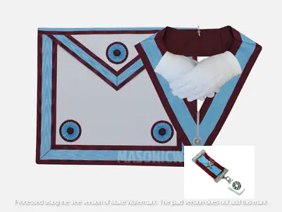 Masonic Regalia Mark Master Masons Set Apron Collar Jewel Gloves BRAND NEW • £14.39