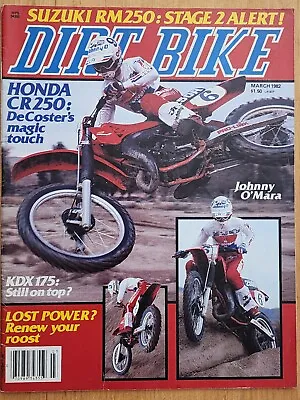 Dirt Bike March 1982 Vintage Motocross Magazine Suzuki RM Honda CR 250 KDX 175 • $17.47