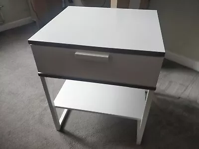 Used White/Grey Bedside Table IKEA Trysil - Collection From Hackney • £20
