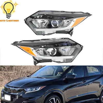 For 2019-2021 Honda HRV HR-V Headlights W/LED DRL Halogen Black Left&Right Side • $203.99