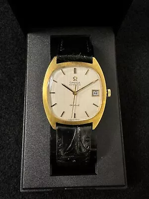 Vintage Omega De Ville White Silk Dial Automatic With Date Quick Set • $450