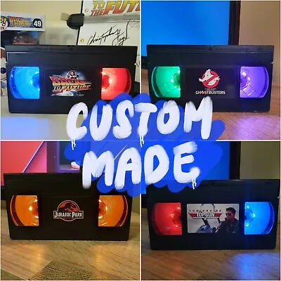 £9.99 • Buy Custom Made LED VHS Video Tape Lamp Birthday Gift Ideas Present Retro Light Up