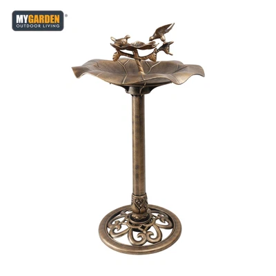 £14.99 • Buy Traditional Bird Bath Outdoor Pedestal Garden Water Bowl Free Standing Ornament