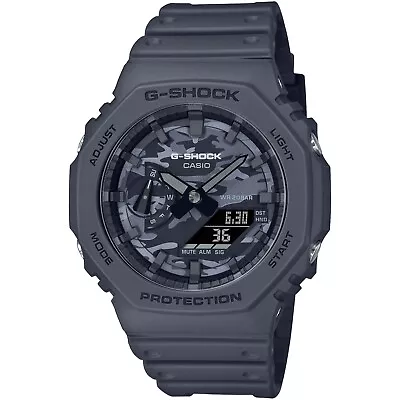 Casio G-Shock GA2100CA-8A CasiOak Blue Grey Camouflage Utility Camo Dial Watch • $99.99