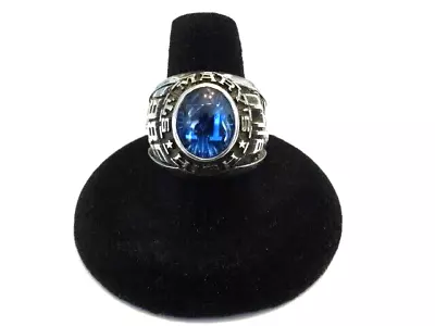 Vintage Retro 1985 JOHN ROBERTS St. Mary's High School Blue Stone Class Ring 9.5 • $69.85