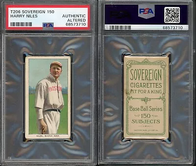 1909-1911 T206 Harry Niles Boston Red Sox PSA A ***Sovereign 150*** • $89.99