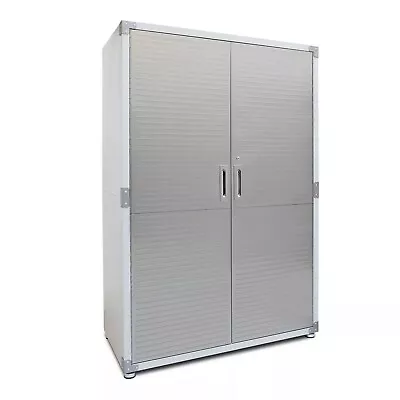 Tall Metal Storage Tool Cabinet Locking Stainless Steel Doors 48  X 24  X 72  • $424.99