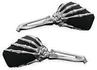 $179.95 • Buy Kuryakyn 1759 Skeleton Hand Mirror Black Head With Chrome Stem Universal 41-2193