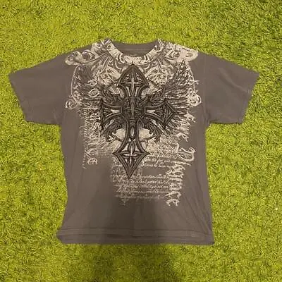 New Affliction Style Gothic Grunge Opium Graphic Shirt Vintage Clothes Fashion • £23.76