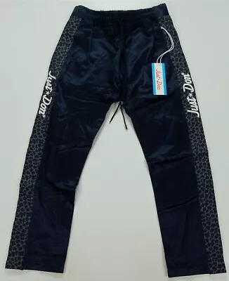 Rare JUST DON Spell Out Leopard Print Tearaway Pants Streetwear USA NWT Navy M • $349.99