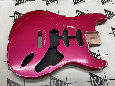 MJT Strat Style Electric Guitar Body Pink Relic • $340