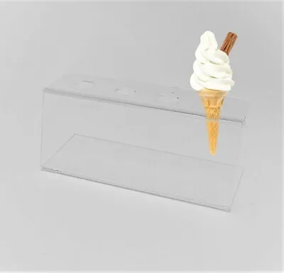 £10.90 • Buy Ice Cream Cone Holder - Clear Acrylic - 4 Spaces - SALE - Ice Cream Vans/Shops