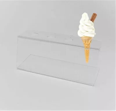 £10.90 • Buy Ice Cream Cone Holder - Clear Acrylic - 4 Spaces - SALE - Ice Cream Vans/Shops