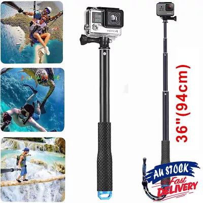 $15.95 • Buy GoPro Mount Selfie Stick Monopod Telescopic Pole Handle GoPro Hero 7 6 5 4 3+ 2