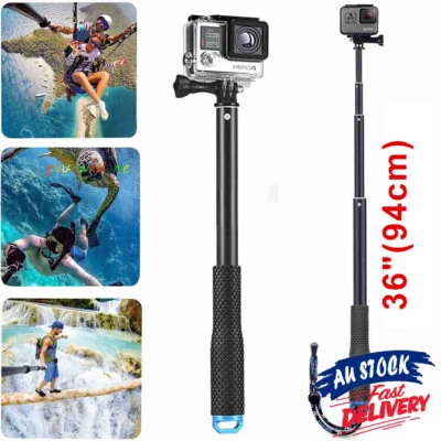 $15.95 • Buy GoPro Mount Selfie Stick Monopod Telescopic Pole Handle GoPro Hero 7 6 5 4 3+ 2