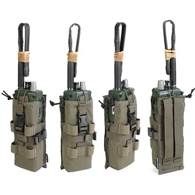 Pew Tactical MOLLE Radio Pouch Walkie Talkies Holder PRC152 MBTR Military Gear • $43.11