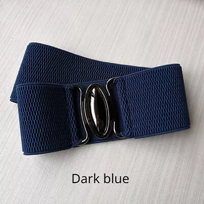 Ladies Retro Buckle Waistband Elastic Wide Waist Belt For Puffer Coat Decoration • £11.39