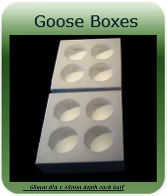 18 X 4 Hole  Polystyrene Egg Boxes Goose Hatching Eggs • £35