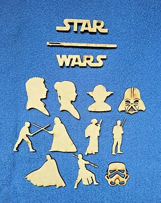 £3.99 • Buy Wooden Star Wars Craft Shape Blanks Embellishments Card Toppers - Luke Skywalker