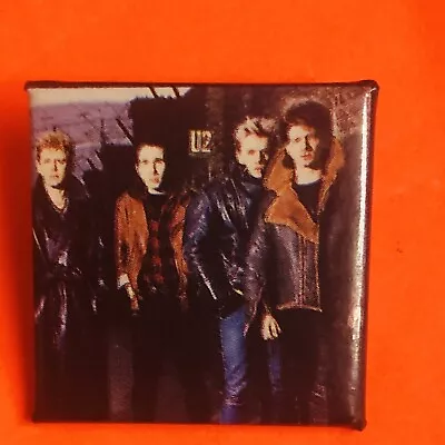 U2 Band Pin Vintage 80s Pin Pinback Button Bono Square Rock Badge Original 1980s • $7.50