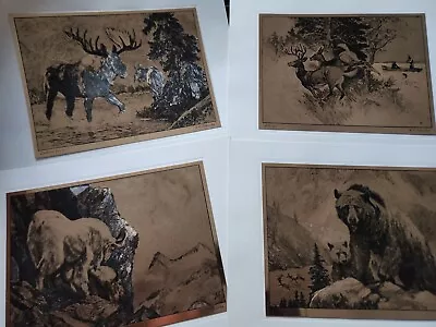 Rocky Mountain Big Game Copper-Etch Print Set(4) By R.H. Palenske  • $90