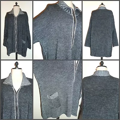Crea Concept Easywear Wool Mix Cardigan - Size 42 - Good Order - Minimal Wear • £69.50