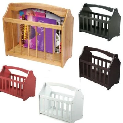 £14.95 • Buy Magazine Rack Free Standing Wooden Mail Newspaper Holder Storage Shelf Stand