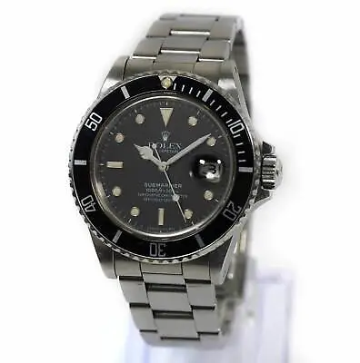 1987 Rolex Submariner Date 16800 40MM Black Spotted Patina Dial • $9650