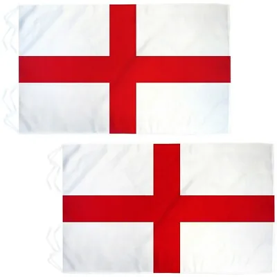 2x RAYON ENGLAND FLAGS Outdoor St Saint George Window Flagpole Pole Tie Strings • £4.87