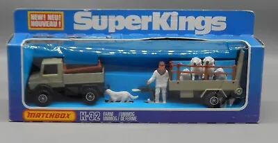 1970s Lesney Matchbox SUPER KING Farm Unimog K32 Diecast MIB Giftset NRFB Toy !! • $110