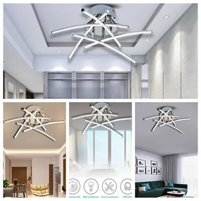 5-6 Lights Dimmable LED Ceiling Light Modern Chandelier For Living Room Bedroom • £35.95