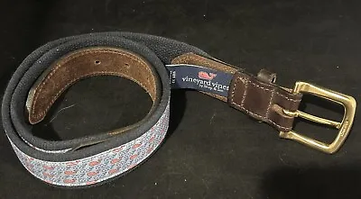 Vineyard Vines Belt By Shep & Ian Red White And Blue Patriotic Whales USA • $19