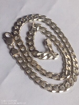 $85.61 • Buy Solid Sterling Silver 925 Curb Hain Necklace 20 