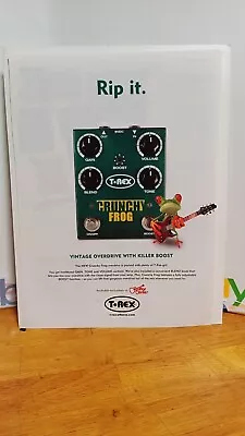 T-rex Guitar Effect Crunchy Frog Overdrive Guitar Print Ad 11 X 8.5     A8 • $7.16