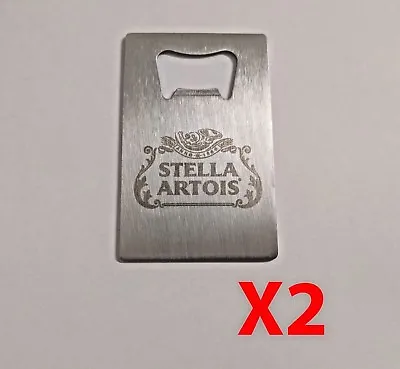 X2 Stella Artois Credit Card Bottle Opener Beer Bottle Stainless Steel Blade • $14.90