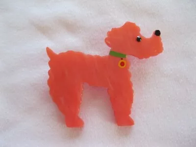 Pink French Poodle Dog Pin By French Designer Marie Christine Pavone • $120