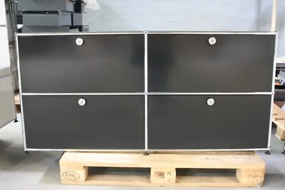 USM Haller Sideboard Shelf Black 4 Compartments 2 Flaps 2Auszüge Shelf • £1890.81