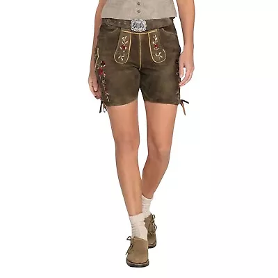 Oktoberfest Men's Bavarian Lederhosen Real Suede Leather Shorts Plain Costume • $135