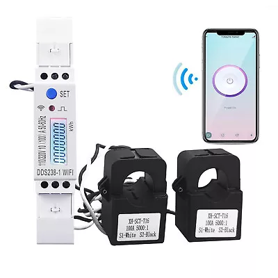 WIFI Smart Energy Meter 2 Phase 3 Wires 110V 100A Power Monitor KWh Wattmeter • $66.95