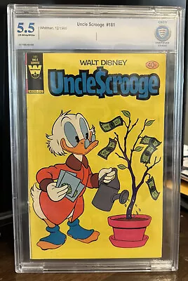 Uncle Scrooge 181 CGC 5.5 Carl Barks Art Whitman 1980 • $85