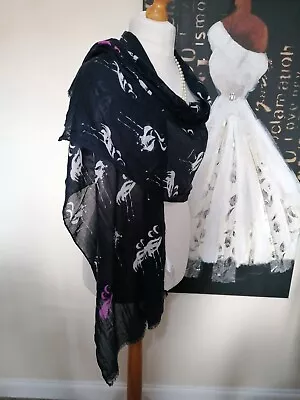 £5.99 • Buy Dash Quality Navy Blue Flamingo Print Pashmina Oversized Scarf So Soft New 