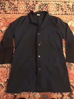 Vintage Blue Lab Work Shop Jacket Polyester Made In USA Size 42 Landau • $15