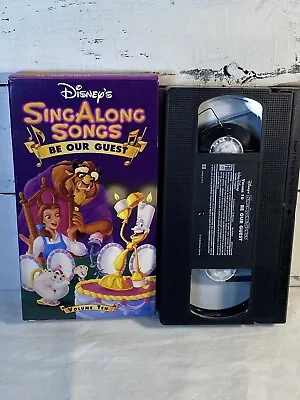 Disney Sing Along Songs Beauty & The Beast Be Our Guest VHS Video Tape RARE Case • $7.90