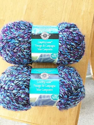 Loops And Threads COUNTRY LOOM Yarn Super Bulky #6  In WIZARD Lot Of 2 W/Same# • $12